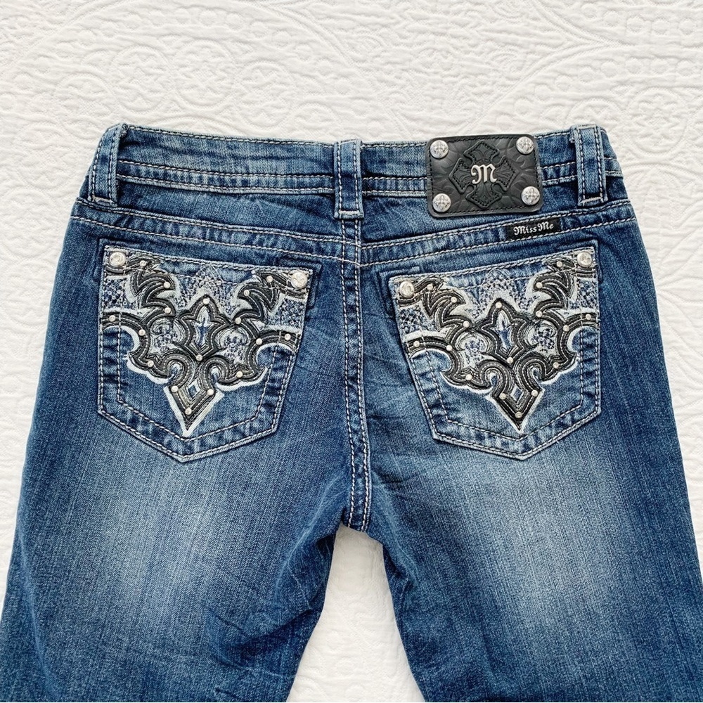 Miss‎ Me Signature Straight Embellished Jeans, Medium Wash
